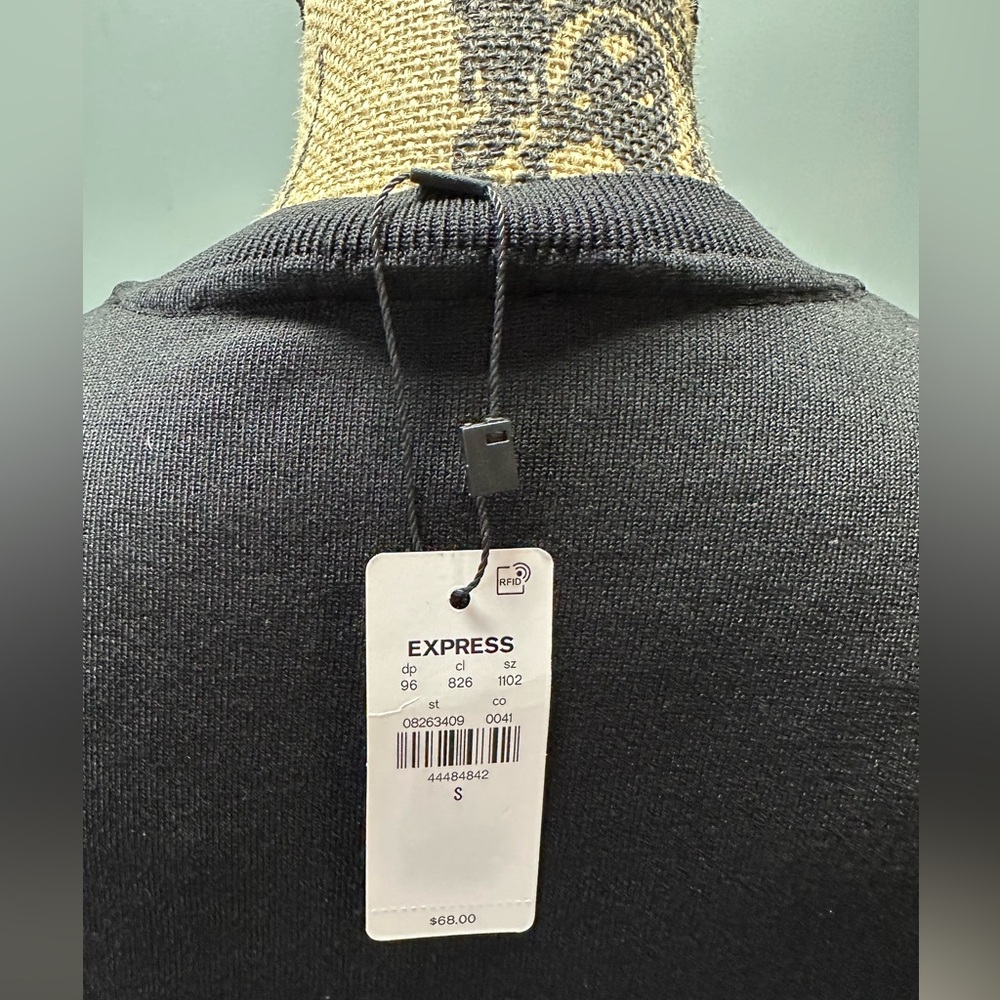 Express black/cream striped sweater. Size small. NWT. - Picture 3 of 4